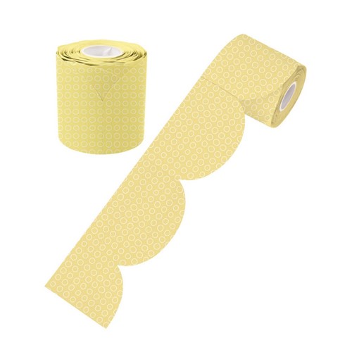 7. Yellow Patterned Rolled Scalloped Border